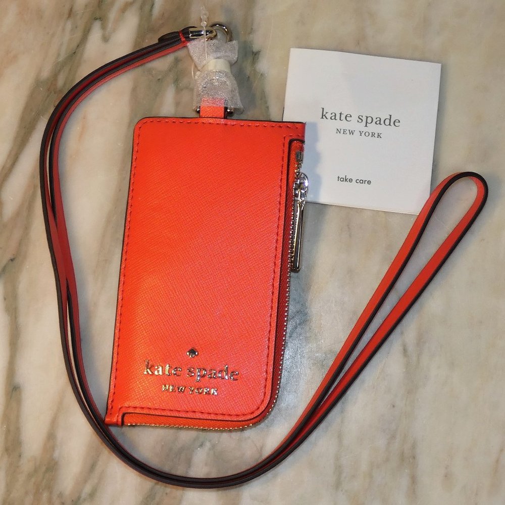 kate spade orange wristlet crossbody phone wallet